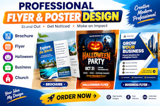 design business flyer event poster halloween brochure christmas church birthday