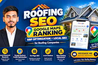 rank roofing company on google maps with local SEO and gbp