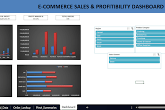 do professional excel data analysis and create dashboards