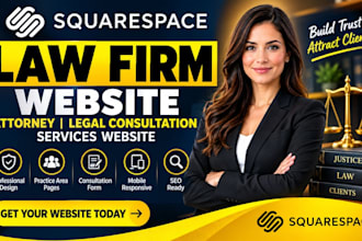design squarespace law firm website attorney legal consultation services website