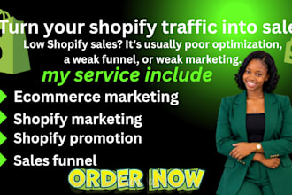 increase website traffic and shopify sales with shopify marketing sales funnel