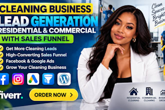 generate residential cleaning leads commercial cleaning leads with sales funnel