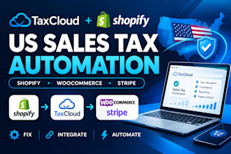 integrate taxcloud via shopify woocommerce stripe US sales tax automation