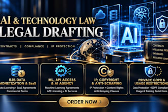 draft an ai machine learning contract and API data licensing agreement
