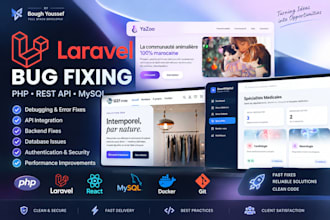 fix laravel PHP bugs and rest API issues