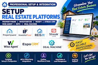 setup propertyware investorfuse reisift streak CRM wise agent espo deal machine