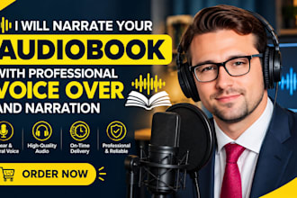 narrate your audiobook with professional voice over and narration