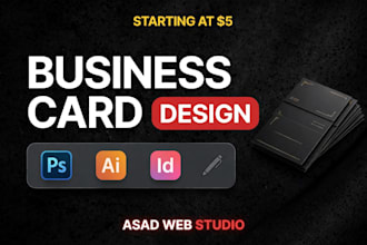 design a professional business card for your brand
