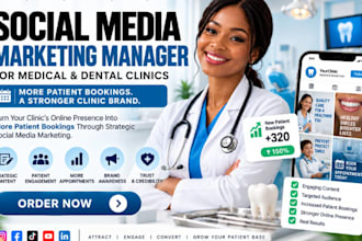 social media marketing manager for medical dental clinic for patient booking