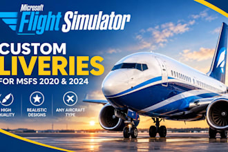 create liveries for msfs 2020 and 2024 and xplane