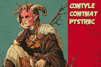 draw d and d character commissions, illustration
