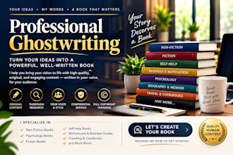 be your professional ebook ghostwriter fiction and non fiction books