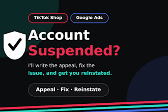 fix your suspended tiktok shop account and appeal google ads suspension