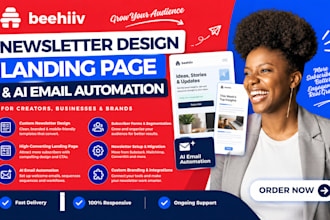 design beehiiv newsletter design beehive landing page beehiv ai email automation