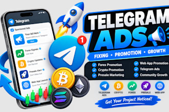 do telegram ads forex crypto promotion presale marketing web app promotion