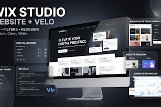 build wix website velo redesign, filter website studio, cms wix business website