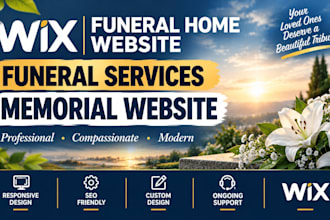 design wix funeral home website funeral services memorial website