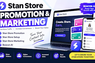 do stan store promotion, stan store setup, stan store mareting, beacon ai