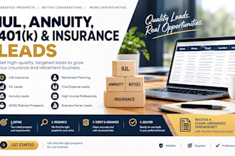 generate life insurance leads, iul 401k rollover annuity insurance leads