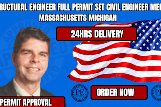 structural engineer full permit set civil engineer mep massachusetts michigan