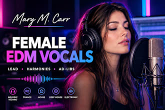 record professional female edm vocals for your electronic track