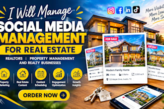 manage social media for real estate realtors property management realty business