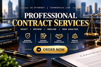 review and redline your US commercial contract as an attorney