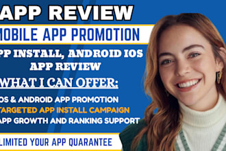 do mobile app promotion app install android ios and app review and app ads