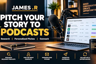 pitch you to relevant podcasts as a guest