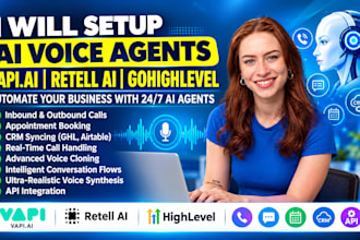 setup ai voice agent using vapi ai, retell ai, synthflow, eleven labs n8n expert