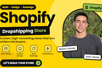 build shopify store, shopify store design, shopify business website development