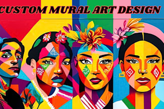 design custom mural wall art, graffiti wall art, street art, wall art decal