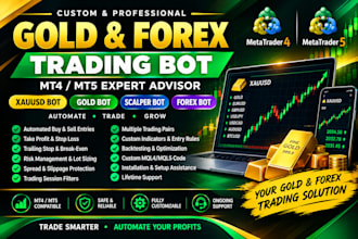 deliver gold trading bot, scalper bot, xauusd bot,gold bot, scalp bot, forex bot