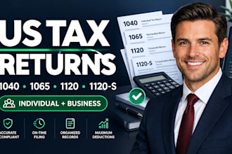 prepare us llc tax, s corp, c corp tax returns 1065 1120 1120 s taxform