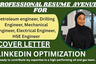 write oil and gas drilling engineer petroleum engineer and hse engineer resume