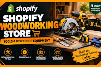 design shopify woodworking tools website workshop equipment ecommerce store site