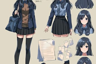 design custom character sheet or reference sheet for your oc