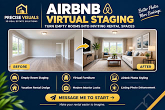 do airbnb virtual staging for vacation rental photos