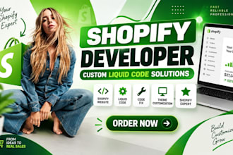 be your shopify developer for custom liquid code and website fixes