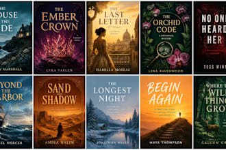 do fantasy book cover, thriller book cover and fictional book cover design