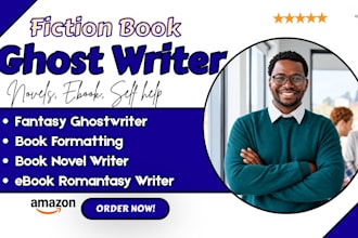 be your fiction romantasy ghostwriter fantasy book editor for book novels ebook
