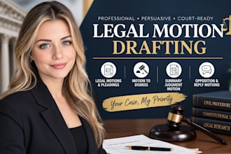 draft legal motions, pleadings and persuasive court documents