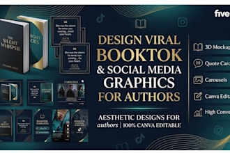 create booktok graphics for social media and author