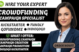 do crowdfunding campaign creation and promotion for wefunder gofundme