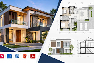 design residential house plans with functional layouts, elevations and sections