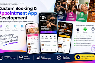 do app development design for spa restaurant salon barbershop