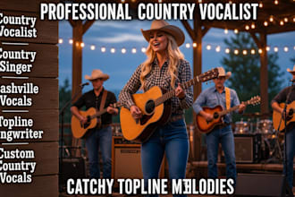 write and record lead country vocals and topline for your song
