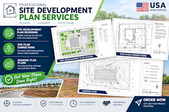 site development plan revisions, site plan corrections,  grading plan