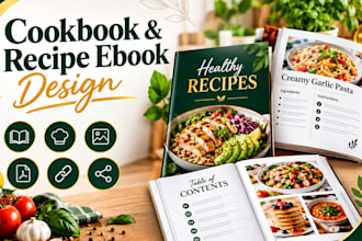 design cookbook and food recipe ebooks