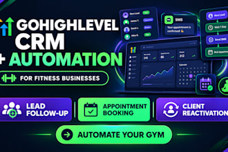 setup gohighlevel CRM and automation for gyms fitness trainers and yoga studios